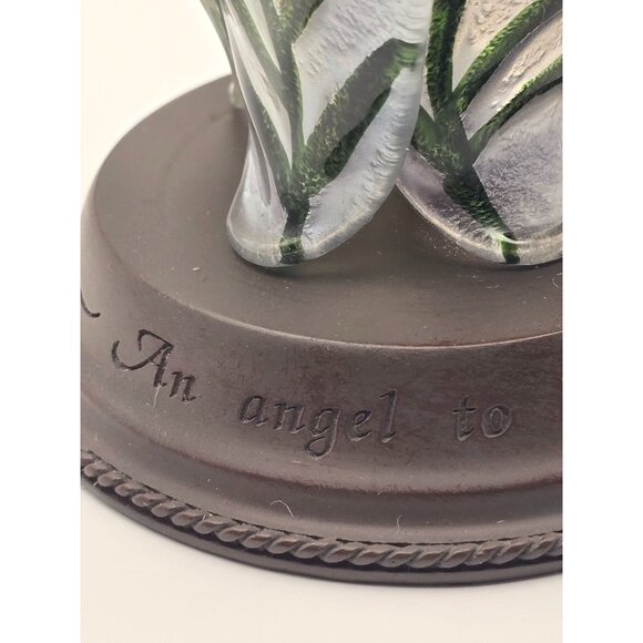 Hallmark January Birth Month Angel Figurine Flower Skirt 11 in. Tall - Picture 3 of 10